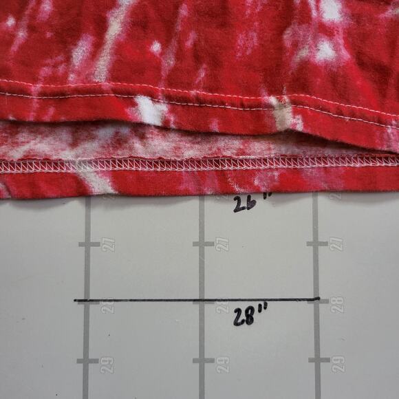 City Streets Tie Dye T Shirt Size XL Red White Blue Casual Hippie Indie Festival - Picture 9 of 9